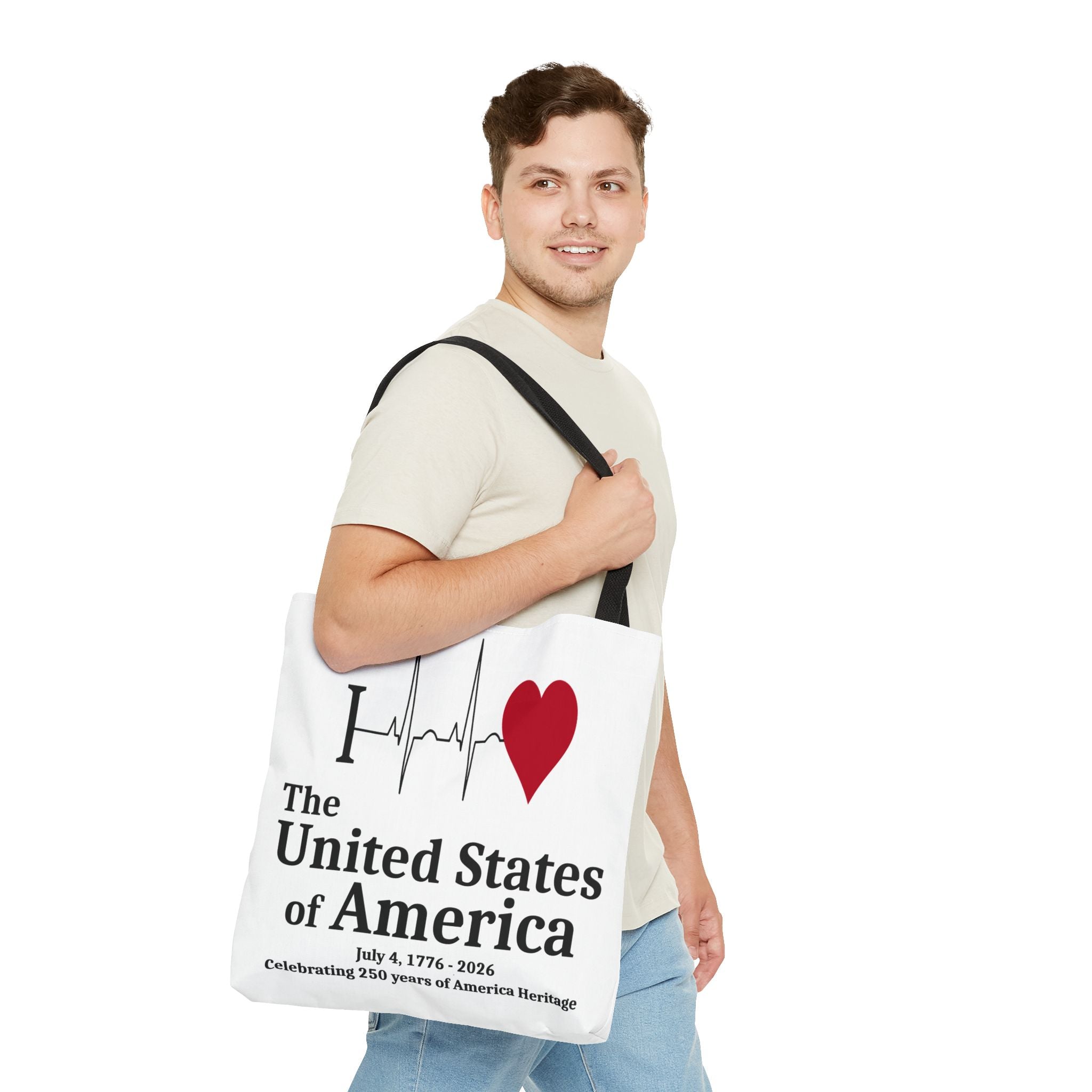 I Love The United States of America 250th Anniversary Patriotic Tote Bag