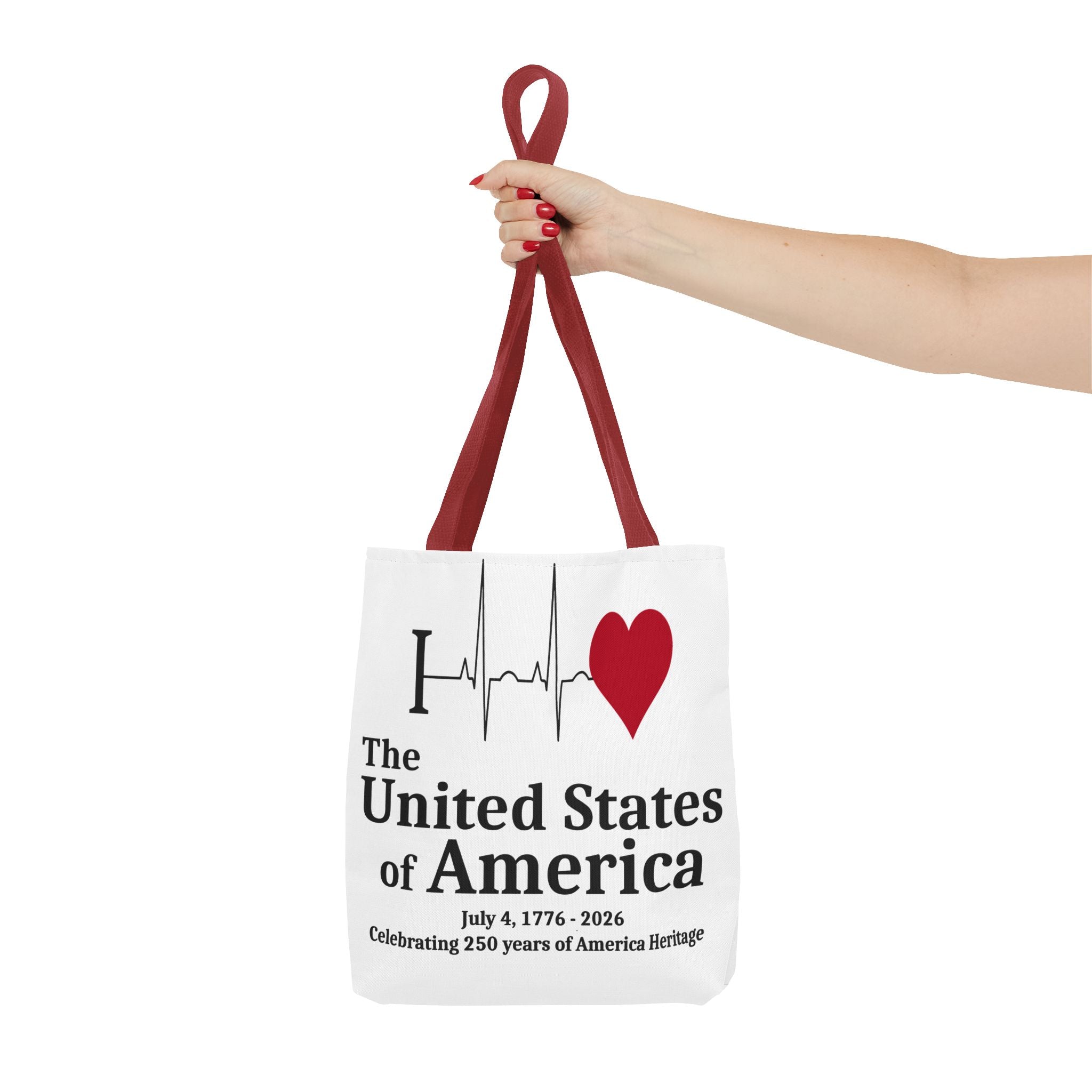 I Love The United States of America 250th Anniversary Patriotic Tote Bag