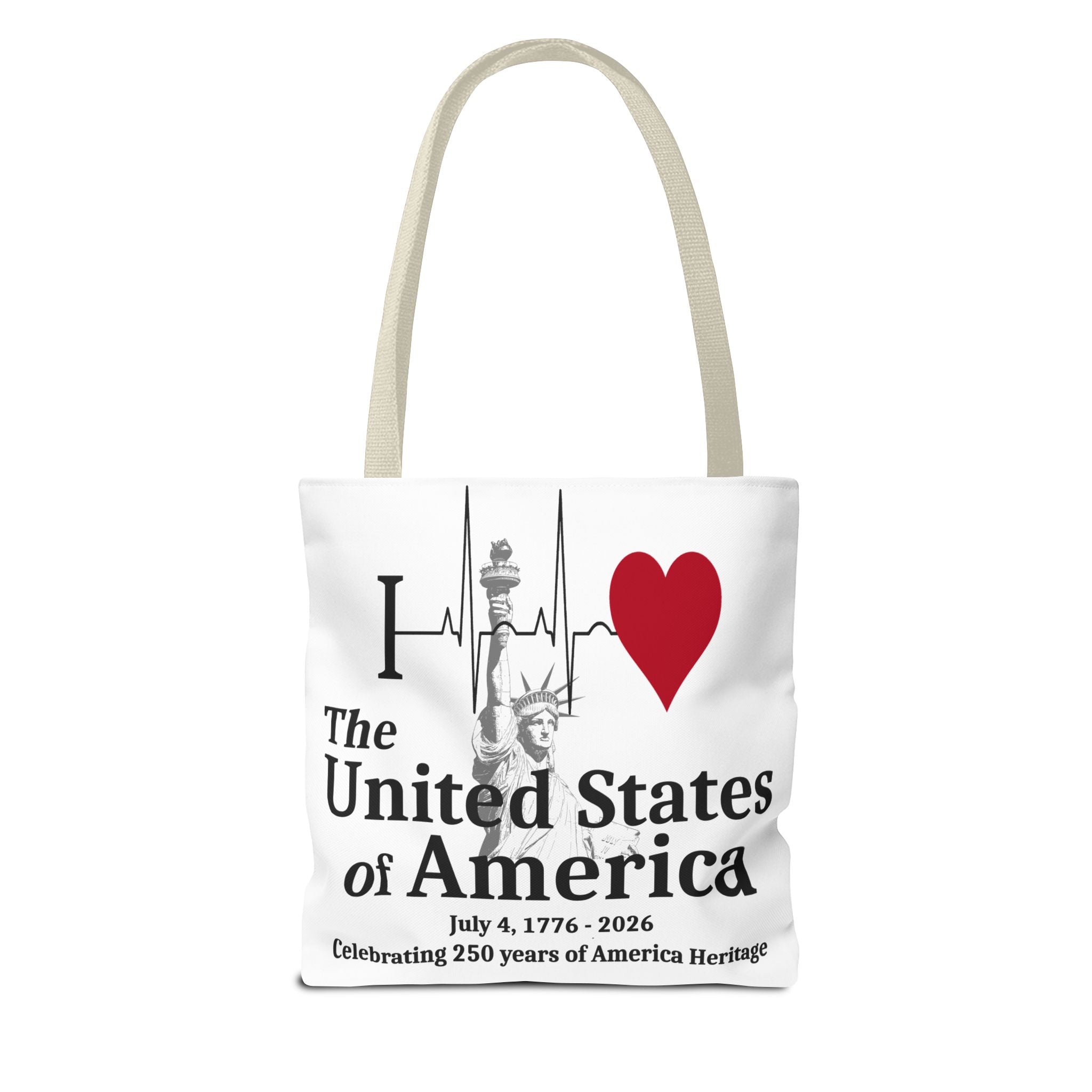 I Love The United States of America 250th Anniversary Patriotic Tote Bag